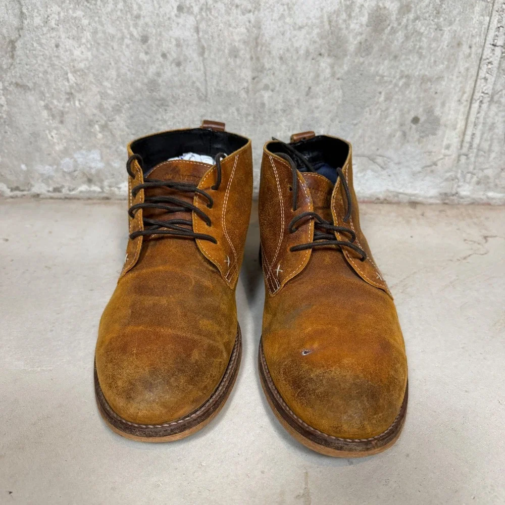 Wolverine 1883 Mens Tan Suede Chukka Boots Made in Portugal Size 9 Brown Leather